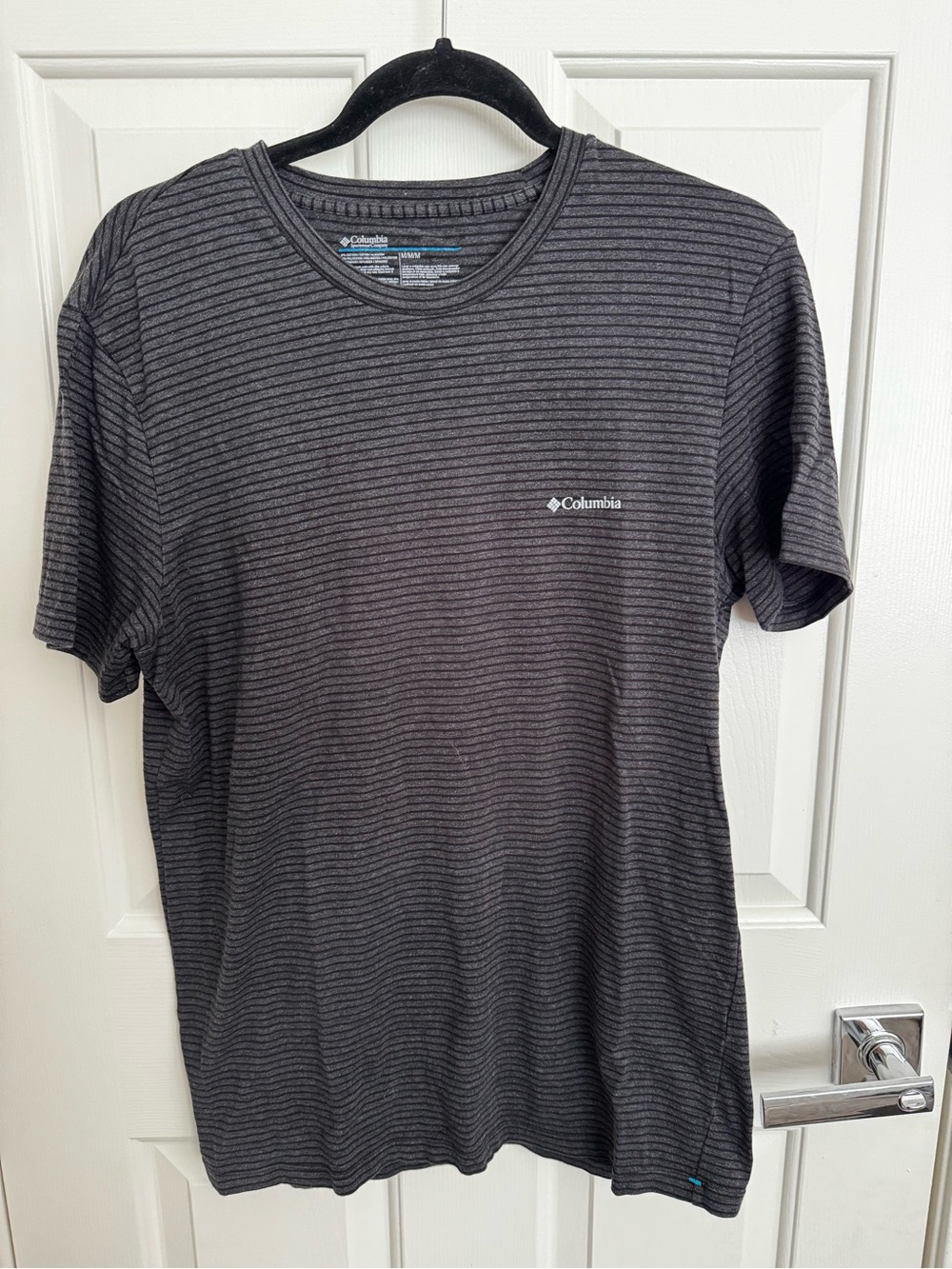 Columbia Men's Dark Gray Heathered Stripe Short-Sleeve Tee